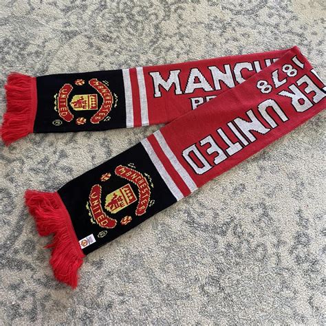 Man United Scarf Official Merchandise Cool Color... - Depop