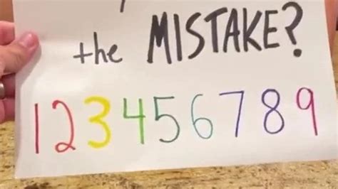 TikTok: Brain teaser asking can you find mistake in 1-9 sequence stumps ...