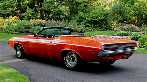 1971, Dodge, Challenger, Convertible, Cars, Orange Wallpapers HD / Desktop and Mobile Backgrounds