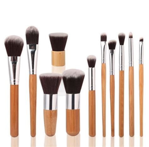 Bamboo Makeup Brushes Set 11pcs Concealer Kit Eyeshadow Powder - Etsy