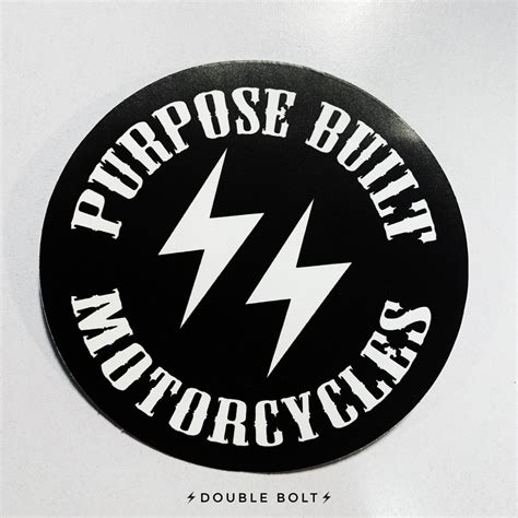 3" Round Black/White Vinyl Stickers – Purpose Built Motorcycles