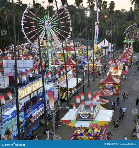 The Los Angeles County Fair Midway at Twilight Editorial Stock Photo - Image of california ...