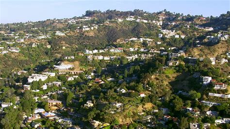 aerial shot hollywood hills california Stock Footage Video (100% ...