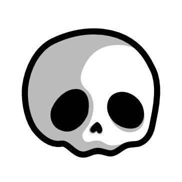 Calavera Kawaii Dibujo | Vector PNG ⋆ Génesis Toxical | Calaveras, Dibujo de calavera, Craneo dibujo