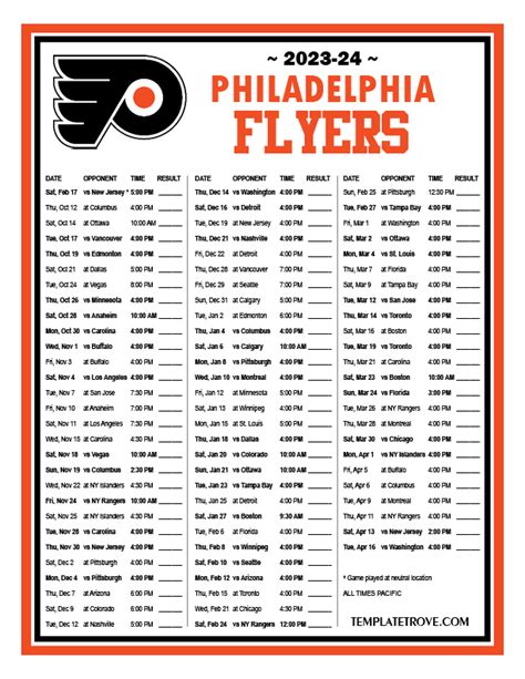 Philadelphia Flyers Schedule 2024 - Natka Anastasia