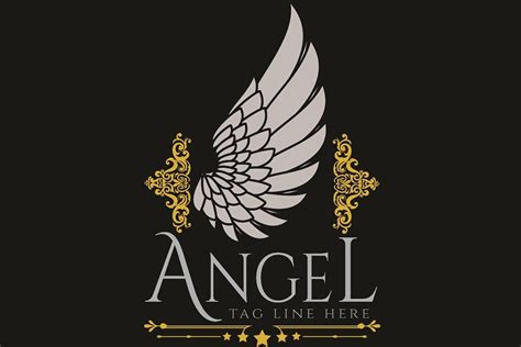 Angel Logo | Angels logo, Logo design inspiration branding, Angel