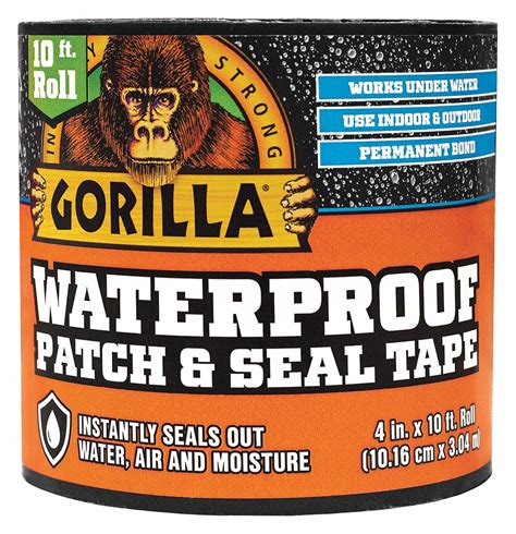 GORILLA, Sealant Tape, 4 in x 10 ft, Roof Repair Tape - 499L91|4612502 - Grainger