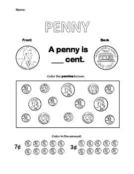 Penny Worksheet by Think Mink | Teachers Pay Teachers