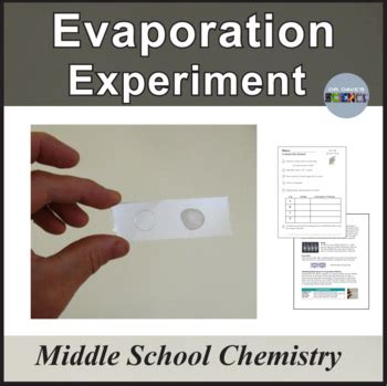 Evaporation Experiment, States of Matter Activity, Phases of Matter