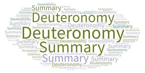 Deuteronomy Summary – Explaining The Book