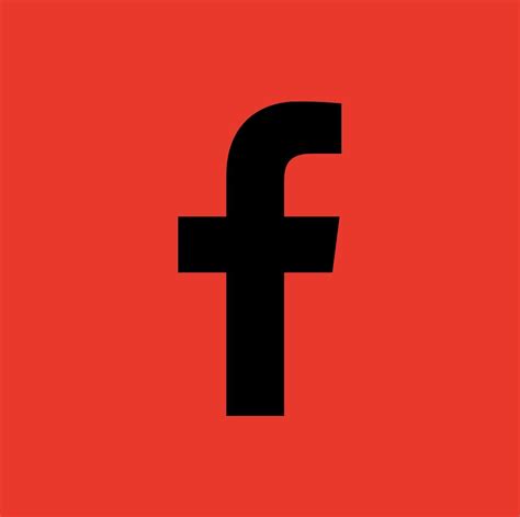 red and black facebook icon | Black app, Facebook icons, App icon