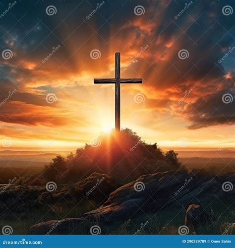 Cross at Calvary - Awe-inspiring Image of a Wooden Cross on a Hill ...