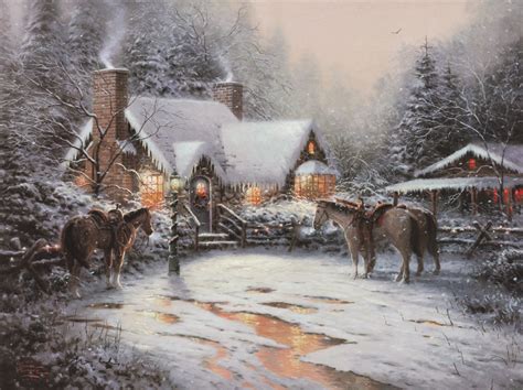 8 Thomas Kinkade Christmas Paintings Perfectly Capture the Holidays