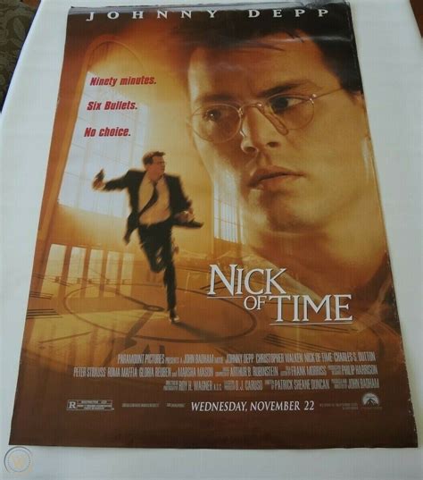 NICK OF TIME MOVIE POSTER Original Rolled double side ds 27x40 JOHNNY DEPP 1995 | #4565129338