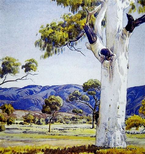 Albert Namatjira, Ghost Gum, watercolour on paper, signed lower right ...