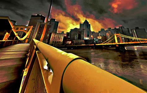 Pittsburgh Skyline Painting by Fli Art