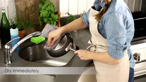 All-Clad: How to Clean Nonstick Hard Anodized Cookware - YouTube