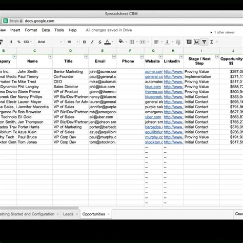 Free Lead Tracking Spreadsheet Template