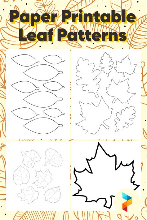 Paper Leaf Patterns - 10 Free PDF Printables | Printablee