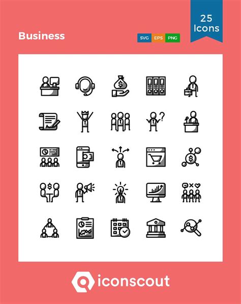 Download Business Icon pack Available in SVG, PNG & Icon Fonts | Business icon, Icon pack, Icon