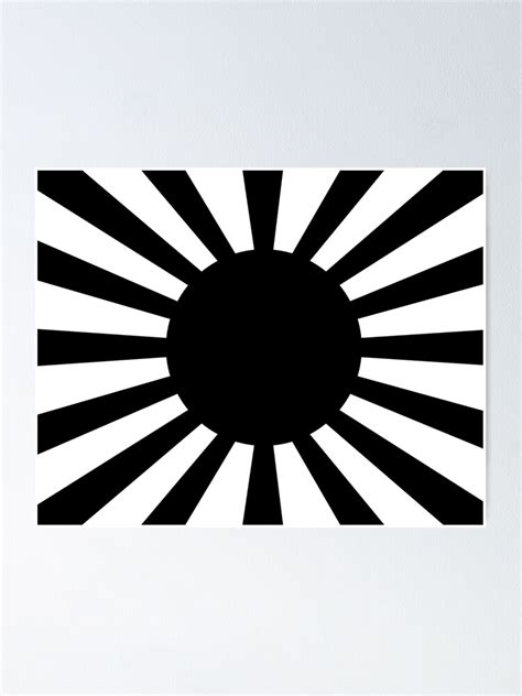 "Black and white Japan flag" Poster by Dator | Redbubble