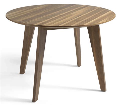 Angel Cerda - Table ronde contemporaine bois plaqué Noyer Roka 120 ...