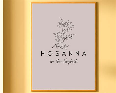 Hosanna in the Highest Wall Art Poster Modern Christian Art - Etsy