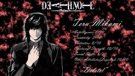 Death Note-Teru Mikami Profile on Behance