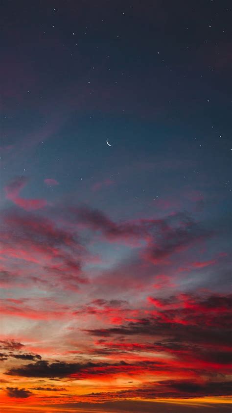 Red cloud in the night sky, red aesthetic sky HD phone wallpaper | Pxfuel