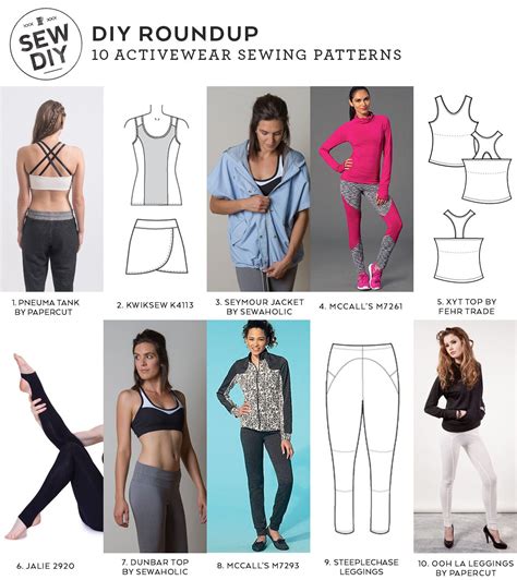 10 Activewear Sewing Patterns – DIY Roundup — Sew DIY | Sewing activewear, Diy activewear ...