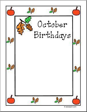 October Birthday Clipart | Birthday month quotes, Free printable ...