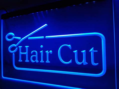 Lk710- Hair Cut Barber Scissor Salon Nr Led Neon Light Sign Home Decor Crafts - Plaques & Signs ...