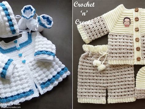 Adorable Crochet Baby Sets - Ideas and Free Patterns