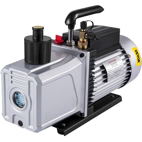 Vacuum Pump Double Stage 12CFM 340 L/min Inlet port 1/4" and 3/8" SAE Ultimate Vacuum 0.3Pa or ...