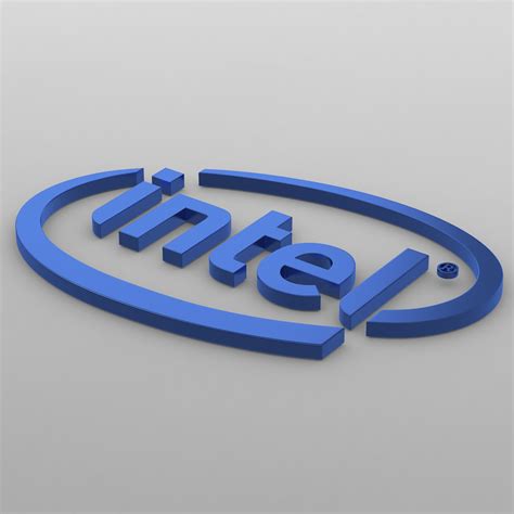 Intel Logo - 3D Print Model by 3d_logoman