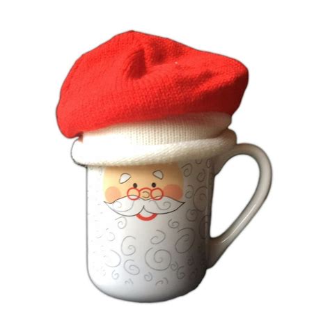 SANTA CLAUS Christmas Coffee Mug with Knit Cap Lid, 14 oz. - Walmart.com - Walmart.com