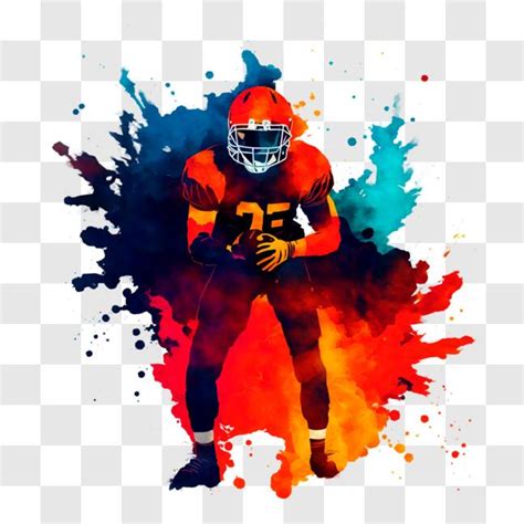 Download Orange Jersey American Football Player with Number 25 PNGs Online - Creative Fabrica