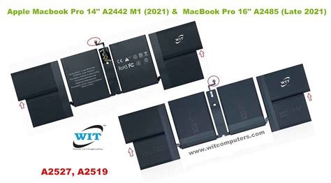 A2527, A2519 Apple Macbook battery for Macbook Pro 14" M1 Pro 2021 ...