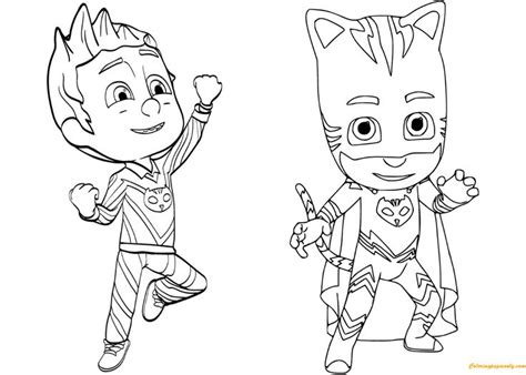 Pajama Hero Connor Is Catboy From Pj Masks Coloring Page | Desenhos