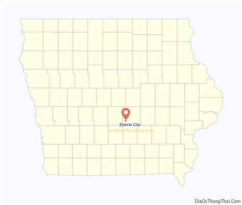 Map of Prairie City, Iowa