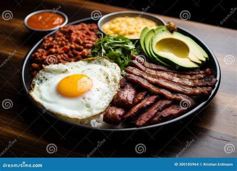 Bandeja Paisa: Hearty Colombian Platter with Diverse Ingredients Stock Illustration ...