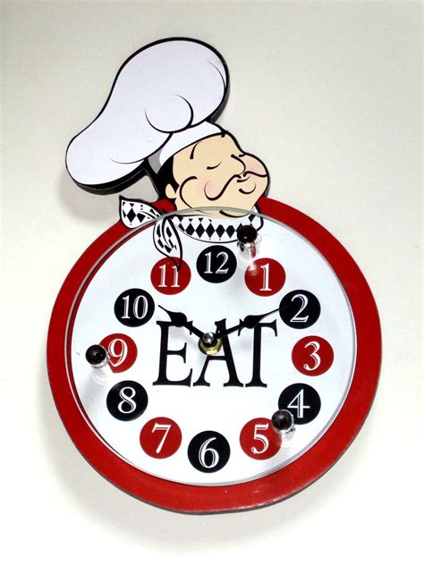 Fat Italian Chef Kitchen Wall Clock