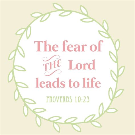 Fear of the Lord - Proverbs 19:23 | Fear of the lord, Proverbs 19, Proverbs