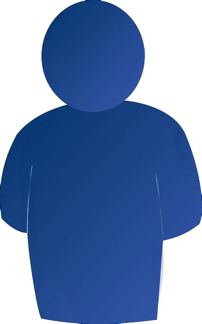 Person Clipart Silhouette Blue