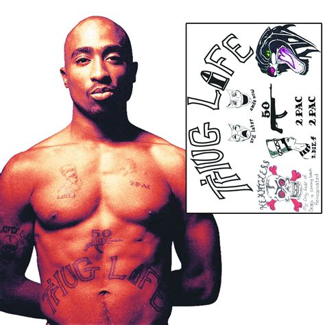 TuPac Shakur Rapper Fake Tattoos |2Pac inspired temporary tattoos ...