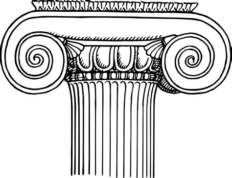 Doric Column Drawing | Free download on ClipArtMag