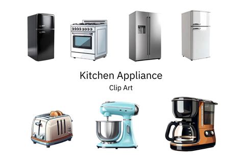 Kitchen Appliance Clip Art Graphic by Lady P Graphics · Creative Fabrica