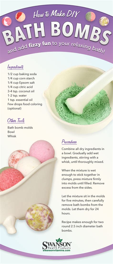 Make Natural DIY Bath Bombs With This Easy Guide Infographic