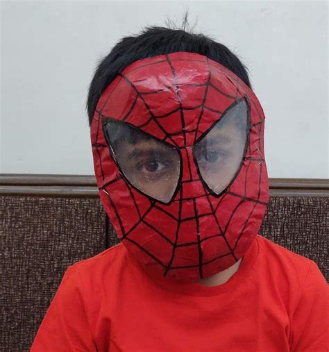 How to make Spider Man Mask with Cardboard – Sparsh Hacks