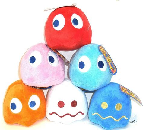Red Pacman Ghost Stuffed Animal, Pacman Plush Toy Anime Very Cute And ...